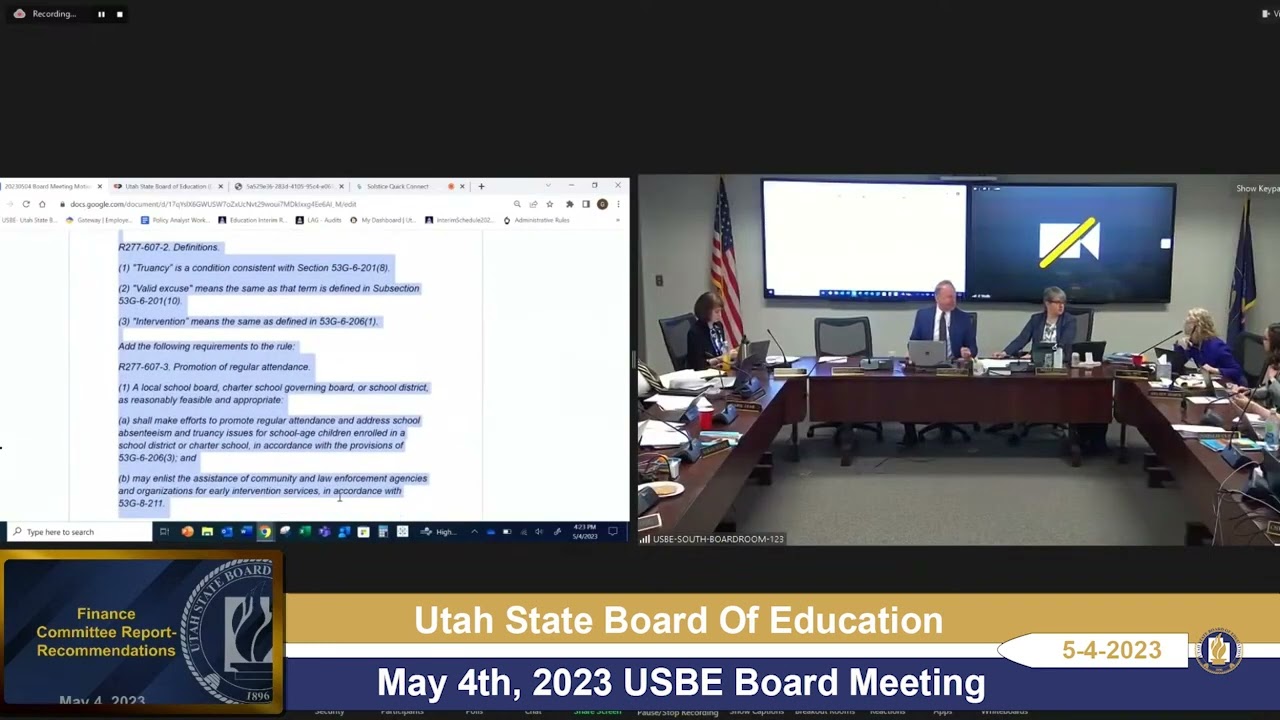 09  Finance Committee Report Recommendations