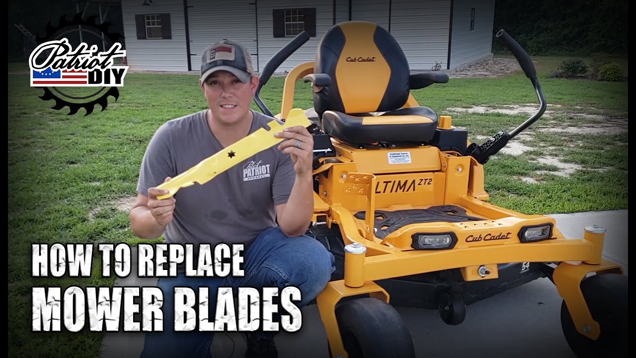 Как заменить лезвия газонокосилки / Cub Cadet ZT1 и ZT2