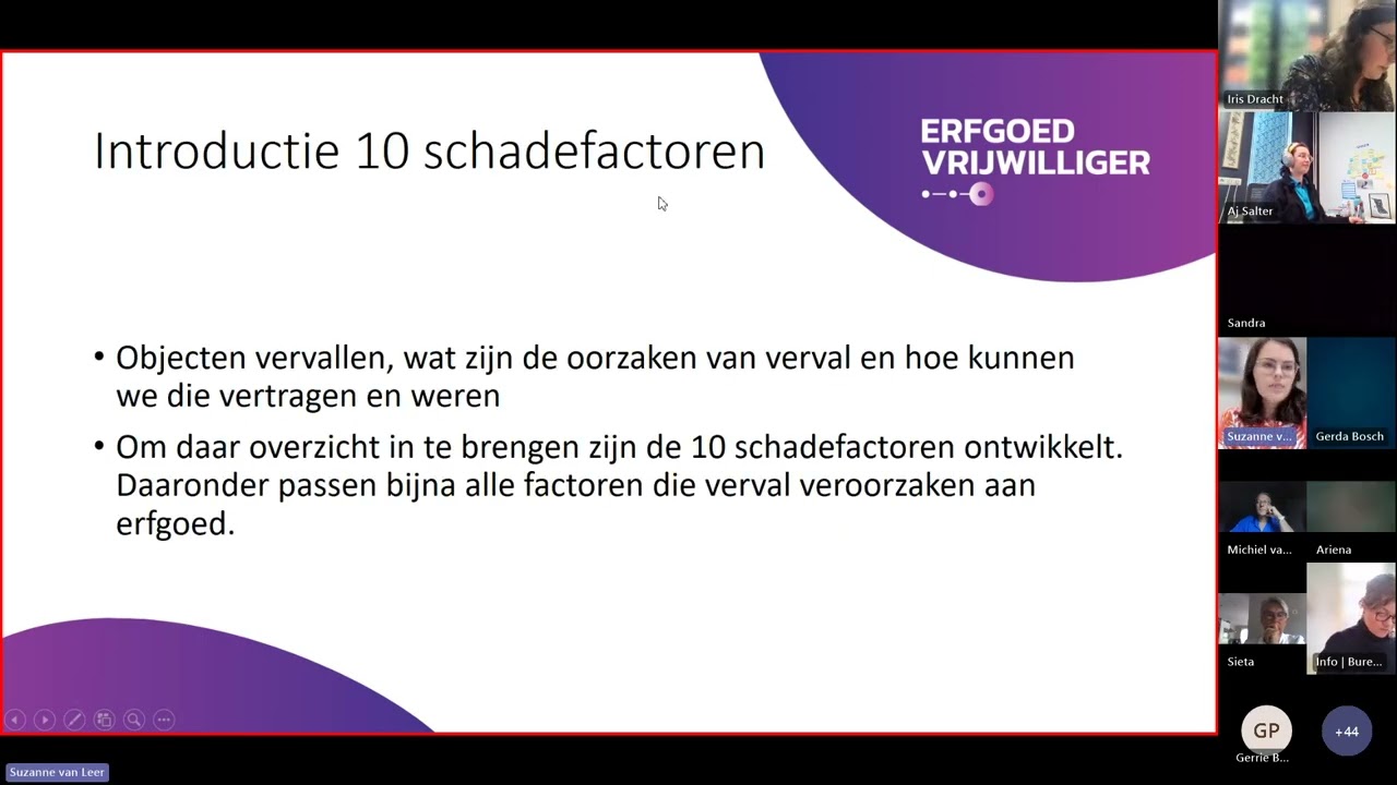 Webinarreeks Collectie in Bewaring: Introductie op de 10 schadefactoren (2025)