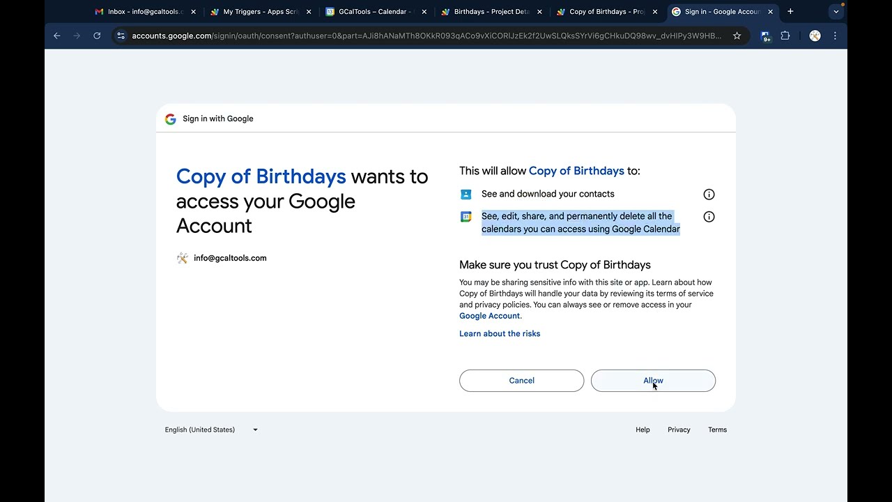 How To Sync Contacts' Birthdays and Special Events into a Google Calendar
