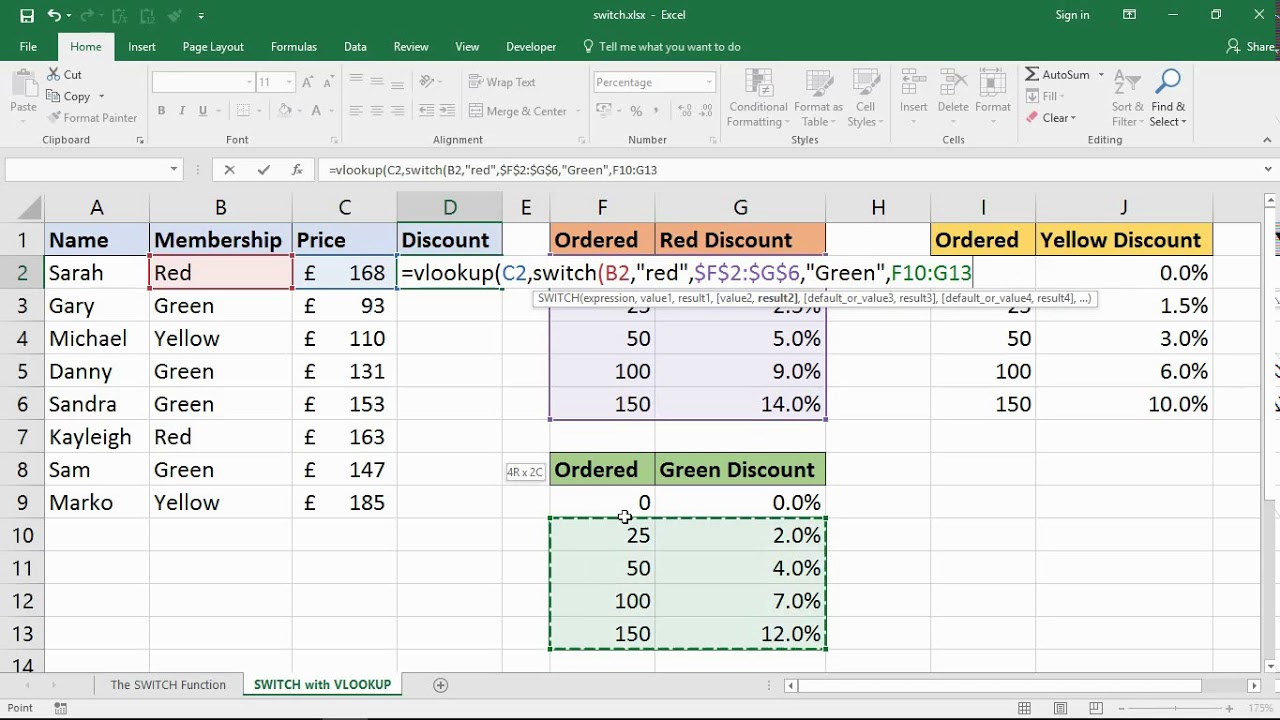 Excel SWITCH Function - Nested IF's Just Got Easier