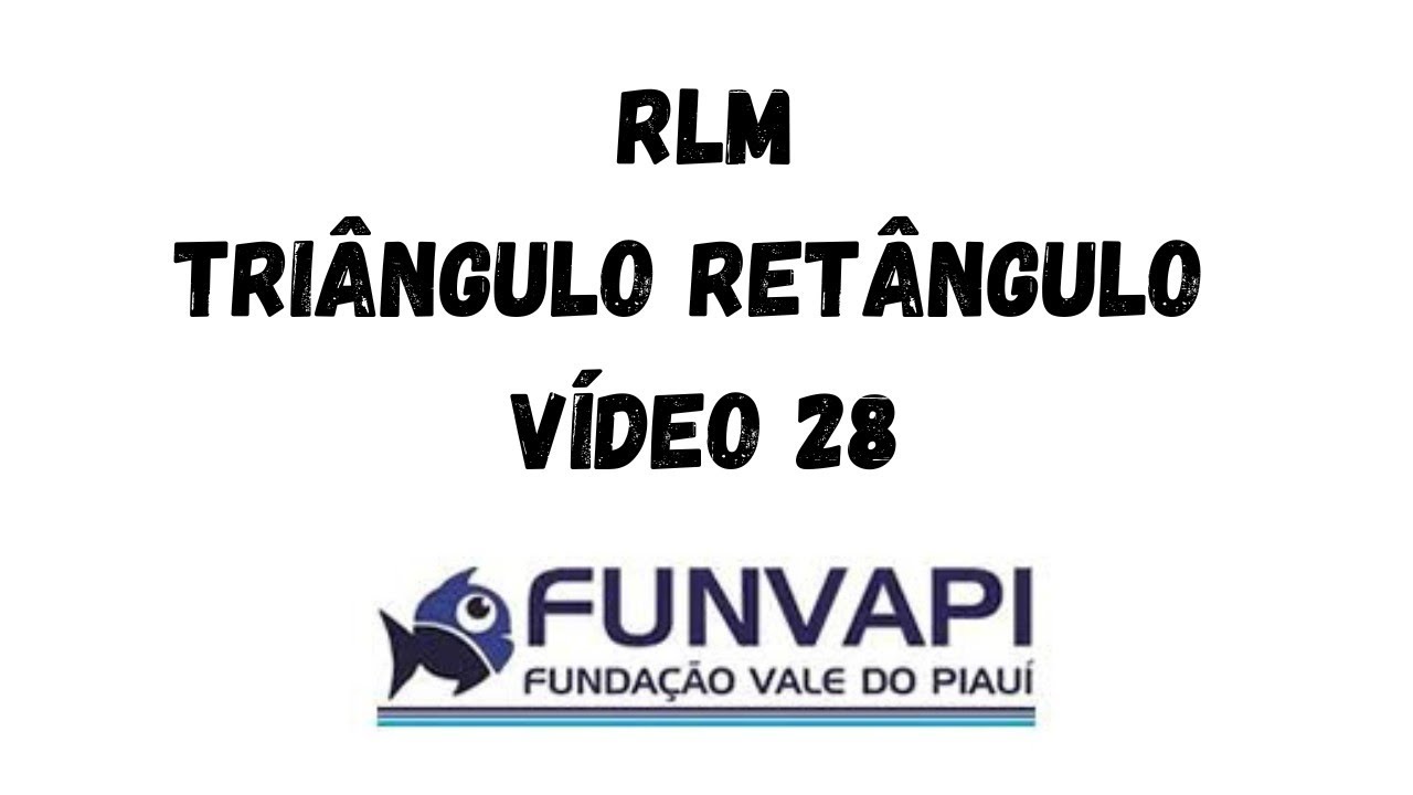 CONCURSO DE SANHORÓ-PE 2022 FUNVAPI 36. Um triângulo retângulo com medidas de todos os lados dadas e