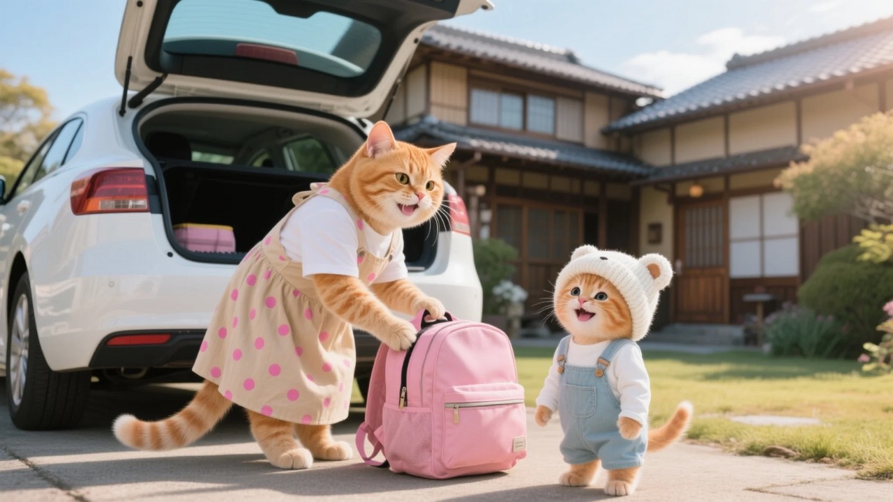 Ginger Kitten Got a Day Off from School, Mama Cat Took It Camping 🐾❤️ | Funny Cat Videos