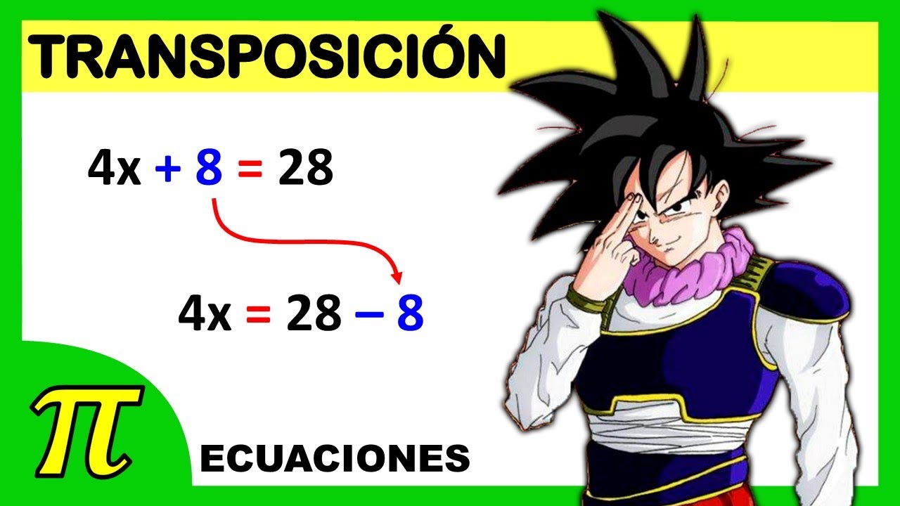 Transposing terms in first-degree equations | linear equation