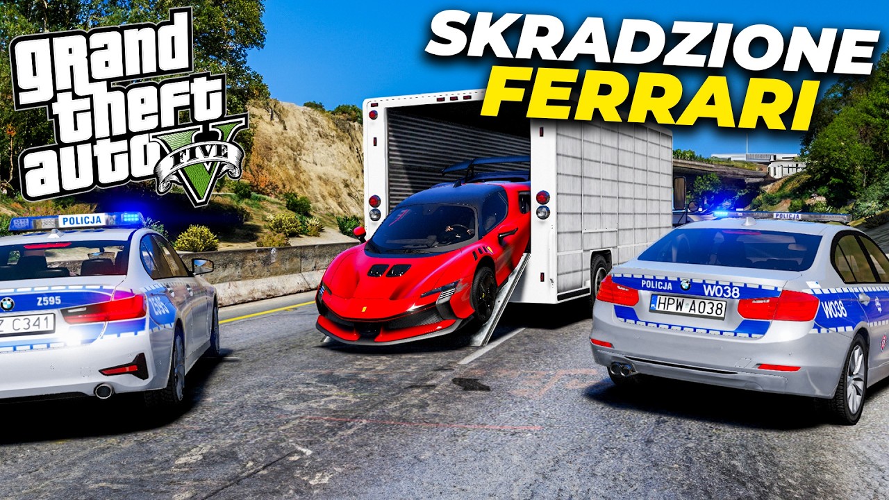 Polska Policja - KRADZIEŻ NAJNOWSZEGO FERRARI😲 | WRD