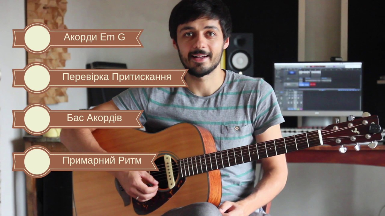 Навчитися Грати на Гітарі з Нуля/ Основні Акорди на Гітарі / Ритм -  Урок 02