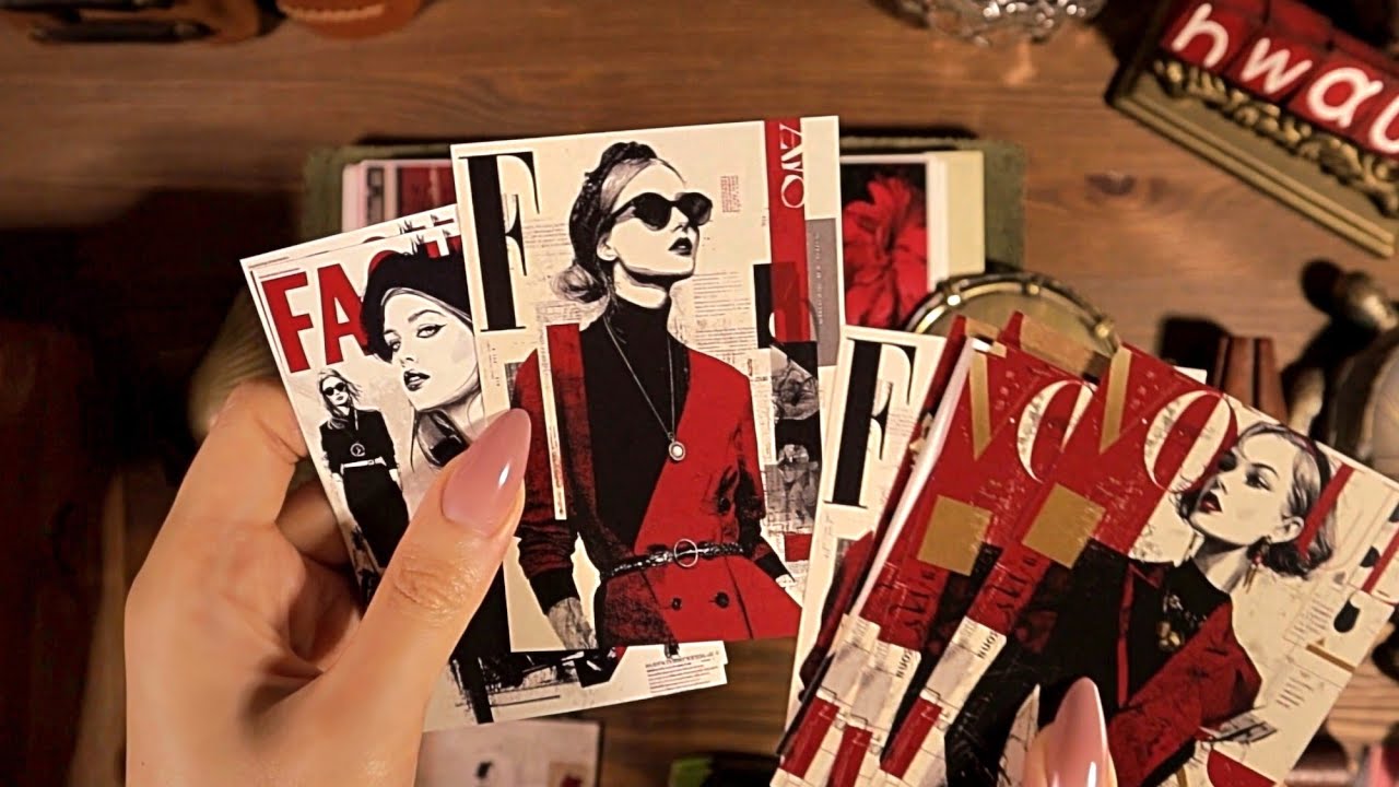 ASMR Journal with Fashion Magazine 패션 매거진 다꾸 コラージュ デコ手帳 Relaxing Sounds 