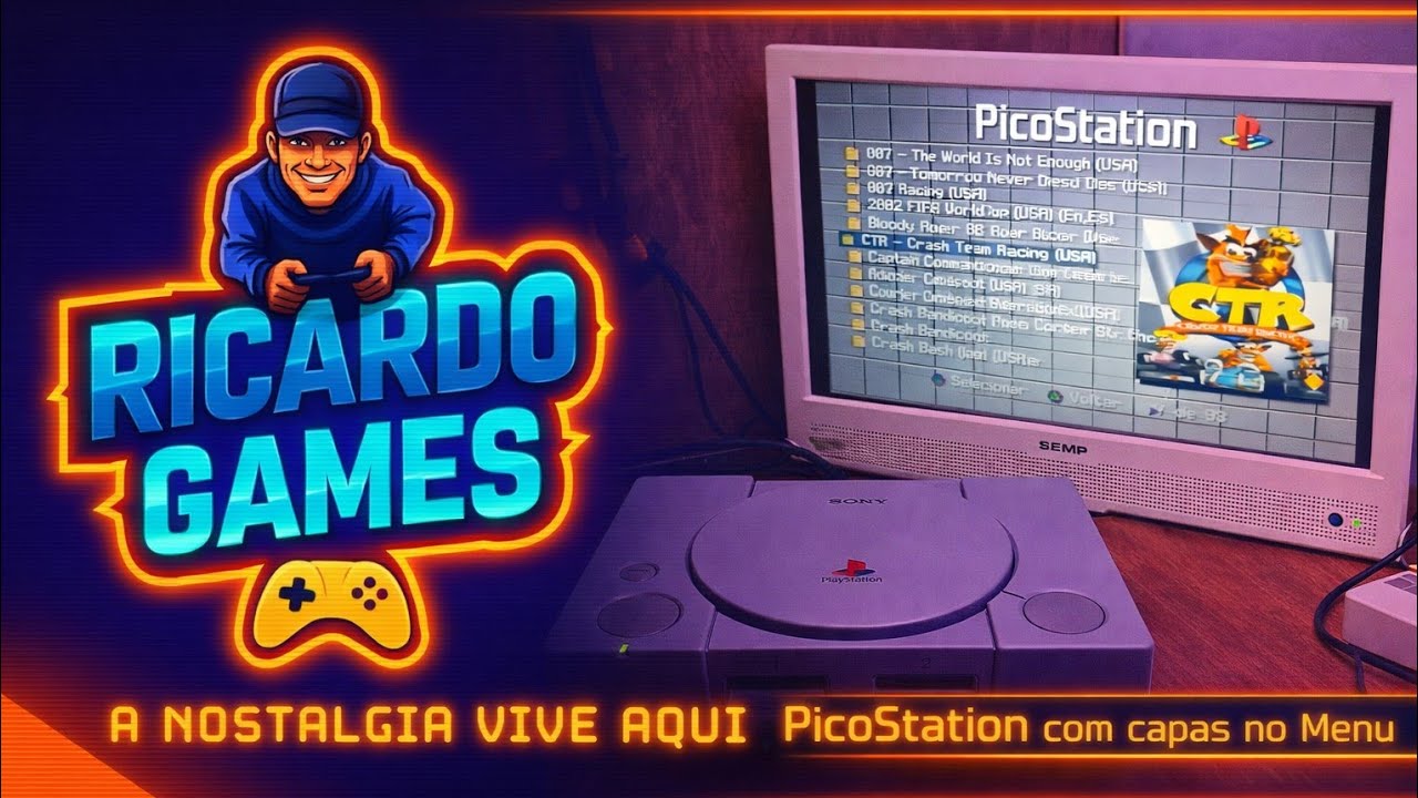 Picostation ps1, Menu com capas e muito mais 