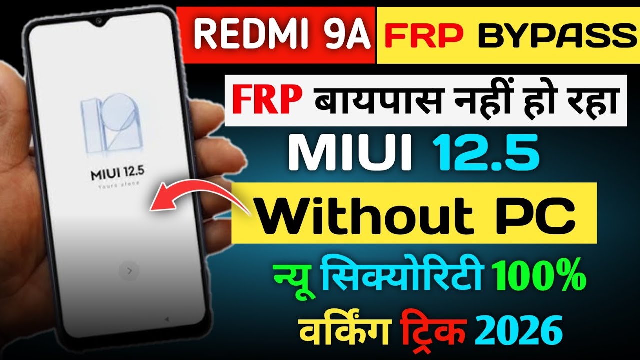 Redmi 9a Frp Bypass Without PC | MIUI 12.5  Redmi 9a FRP | Google Account Bypass 100% Working 2024
