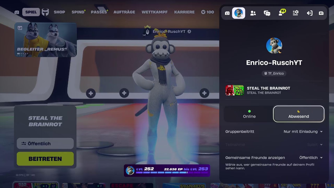 Steal a brainrot Admin Abuse + live Traden Fortnite