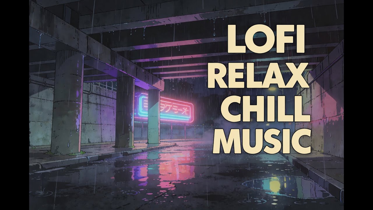 LoFi Beats for Focus, Work & Night Vibes 🌧️ Rainy Neon Underpass