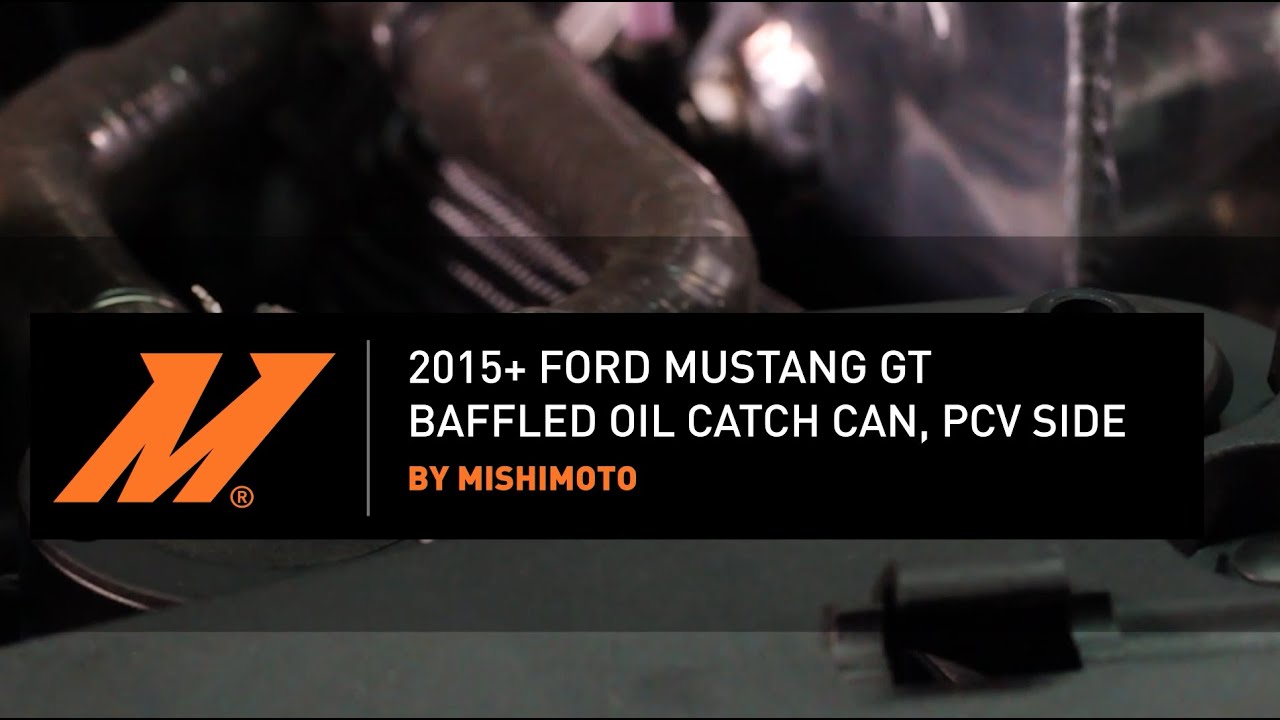 2015-2017 Ford Mustang GT Baffled Oil Catch Can, PCV Side Installation Guide by Mishimoto