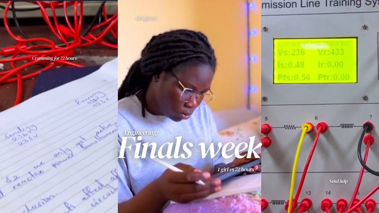ENGINEERING FINALS WEEK🤧| Productive week in my life,cramming for exams