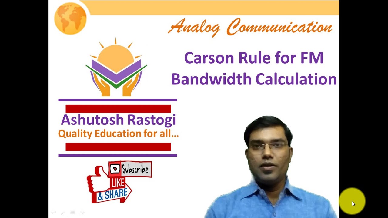 Carson Rule for FM Bandwidth