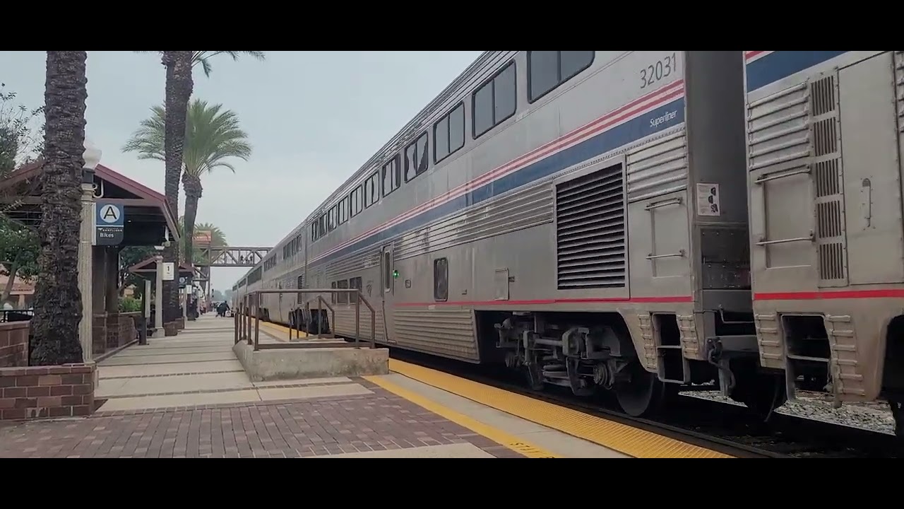 BNSF 7466 PULLS AMTRAK TRAIN OUT OF FULLERTON | ZADNWORLD |