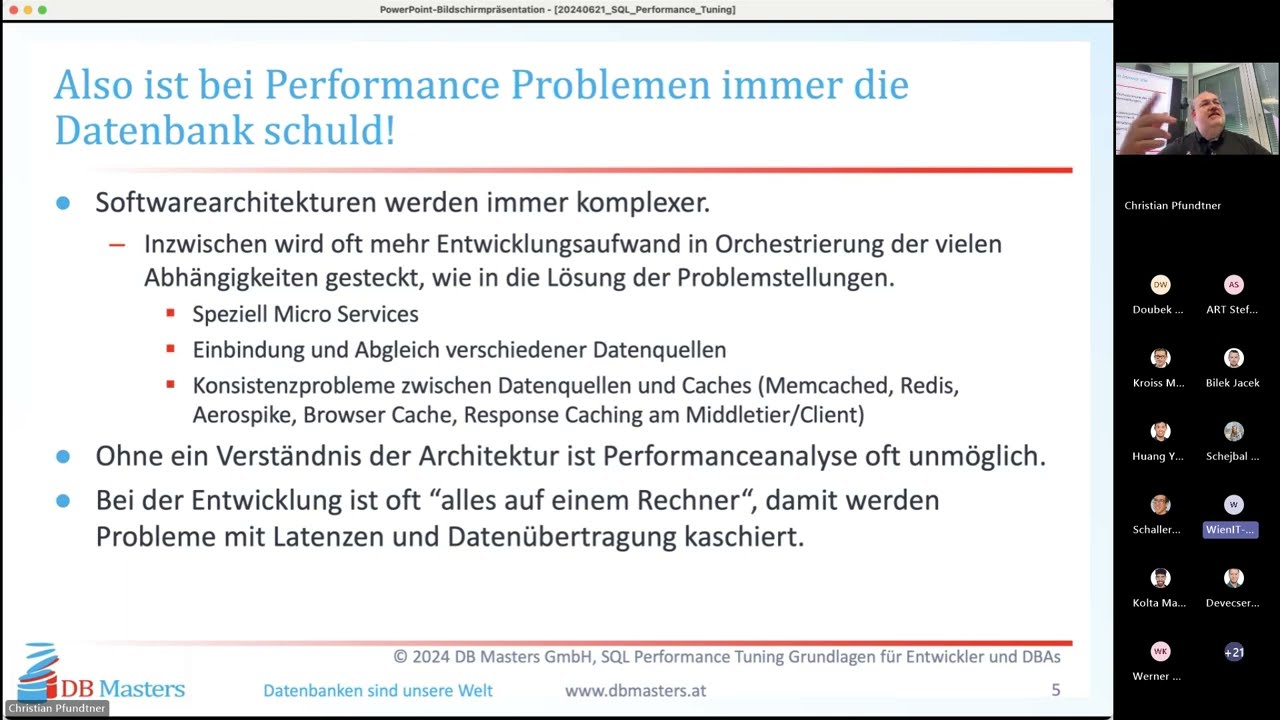 SQL Performance Tuning Grundlagen für Entwickler und DBAs