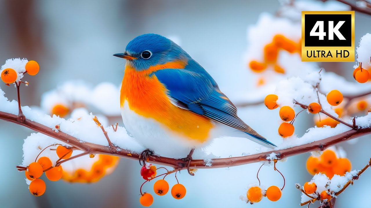 Calming Winter Birds Songs with Soft Jazz Music to Help You Wake Up Feeling Calm and Balanced