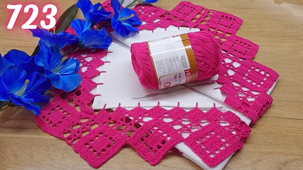 Llama la atención de todos con esta atractiva puntilla de rombos 🤩💙 723