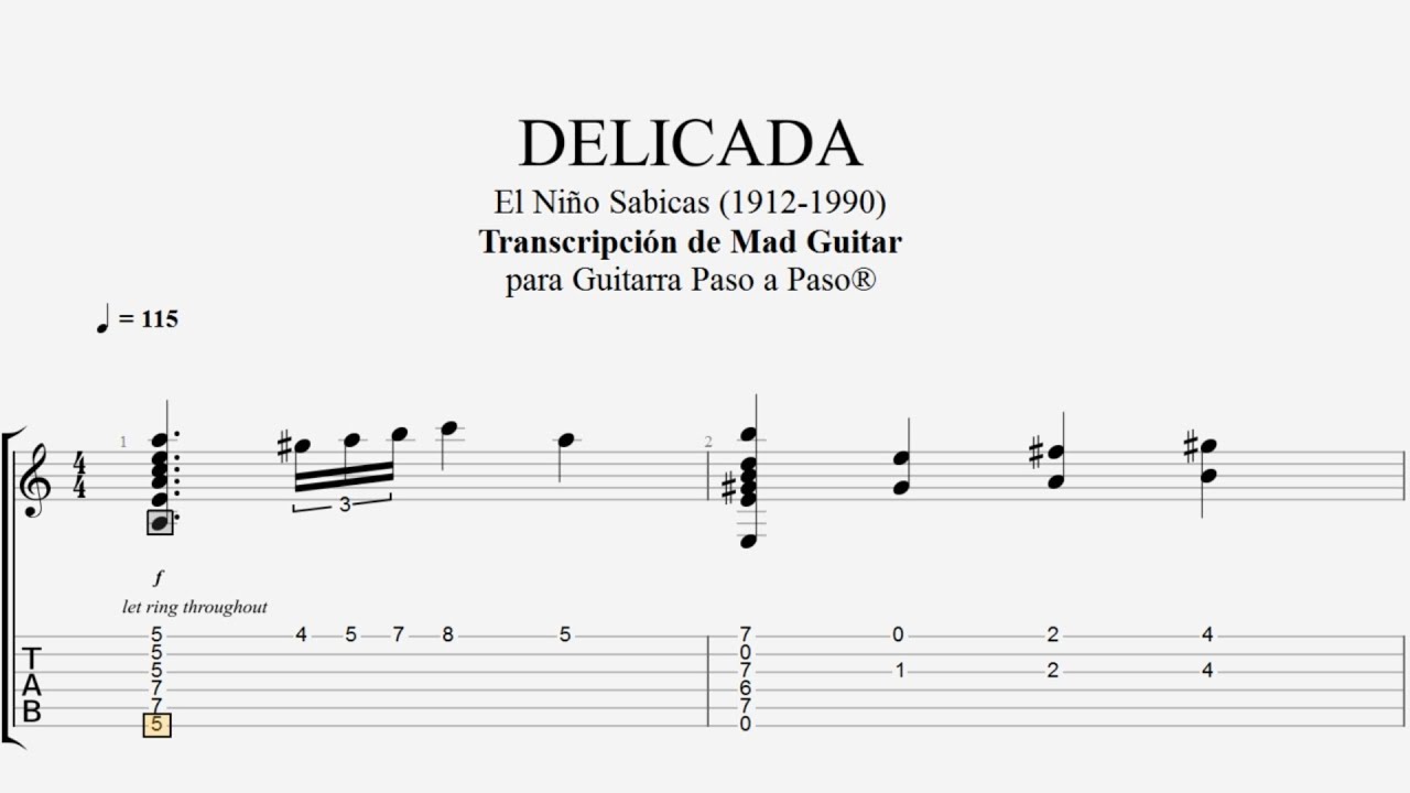 DELICADA -  Niño Sabicas - Tablatura por Jesús Amaya...
