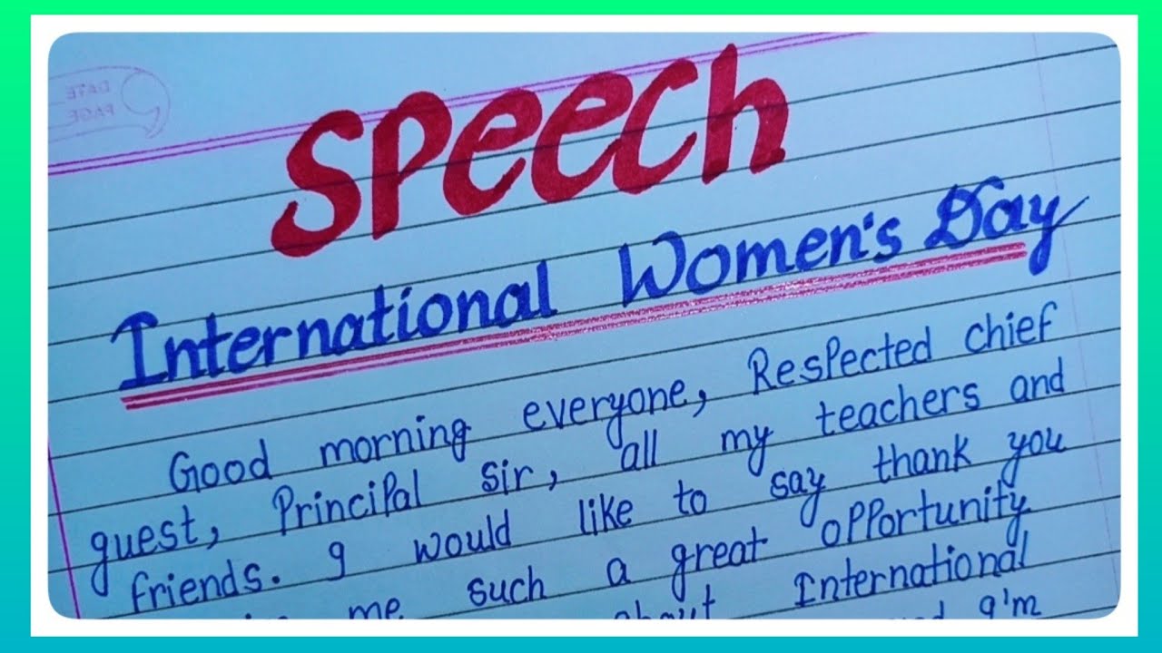 Speech For International Women's Day In English l 8 March l Women's Day l Calligraphy Creators l