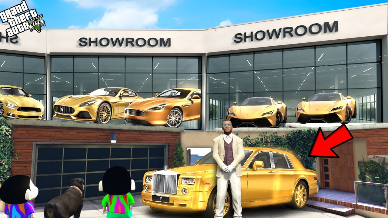 Franklin Buying Most Expensive Golden Cars For His Car Showroom || SHINCHAN & CHOP