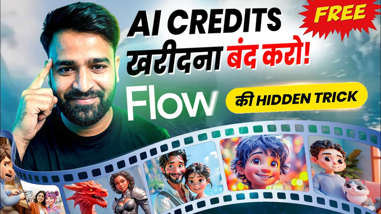 Flow AI Unlimited Credits Secret! 🤯 Flow AI Video Kaise Banaye (Auto Extension Trick)