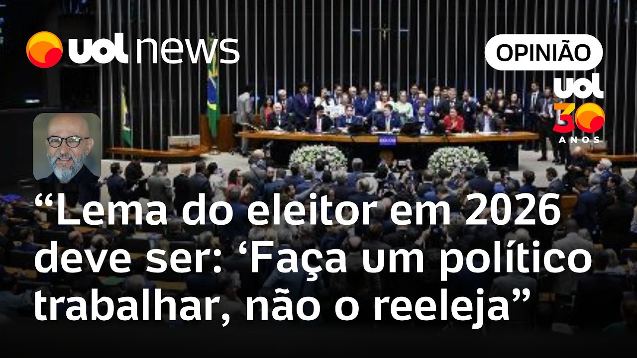 Lema do eleitor em 2026 deve ser: 'Faça um político trabalhar, não reeleja quem não merece' | Josias