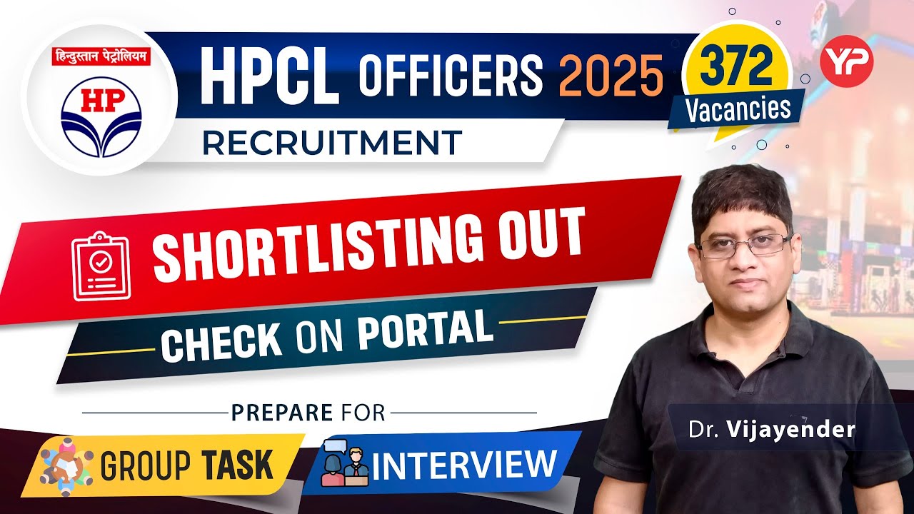 HPCL 16th Aug exam shortlisting out! Start preparation of GT & Interview with YourPedia