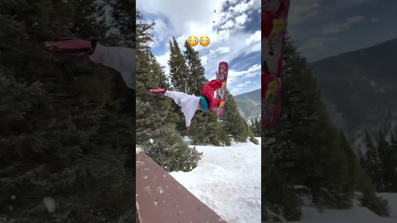 Where was he trying to land?!😳 #snowboarding #fail