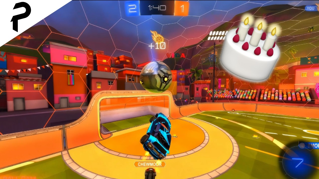 Торт у океана (фрагменты из Rocket League)