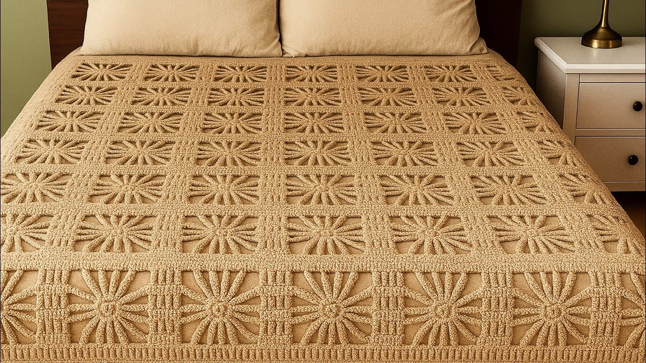 طريقة عمل بطانية بالكروشيه مميزة! كروشية مربع الجدة الرائع ! Beautiful Turkish crochet for blankets 