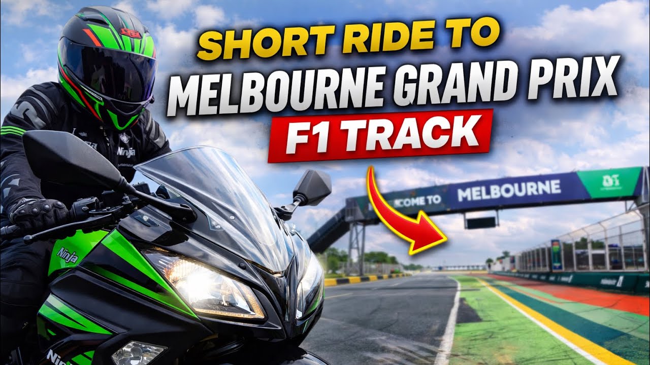 I Rode my Ninja to the Melbourne Grand Prix F1 Track! 😳