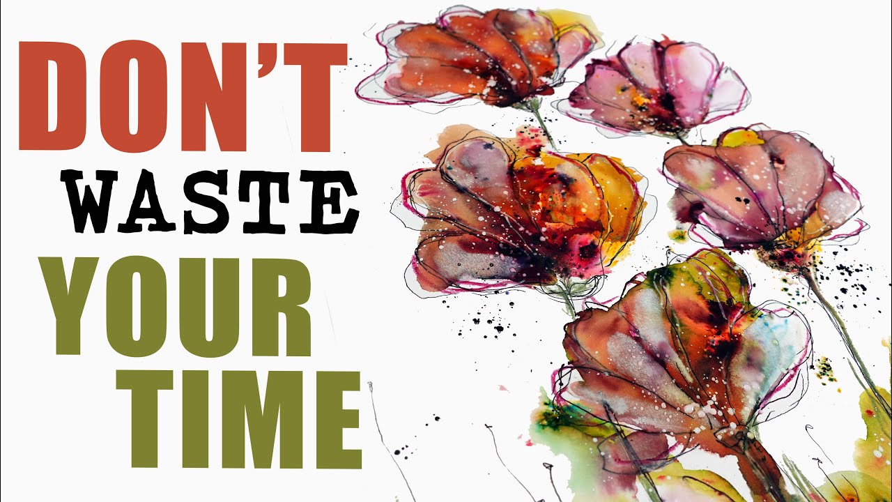 🔴 EMOTIONAL Art Session ~ Painting Loose Watercolour Flowers + Doodle