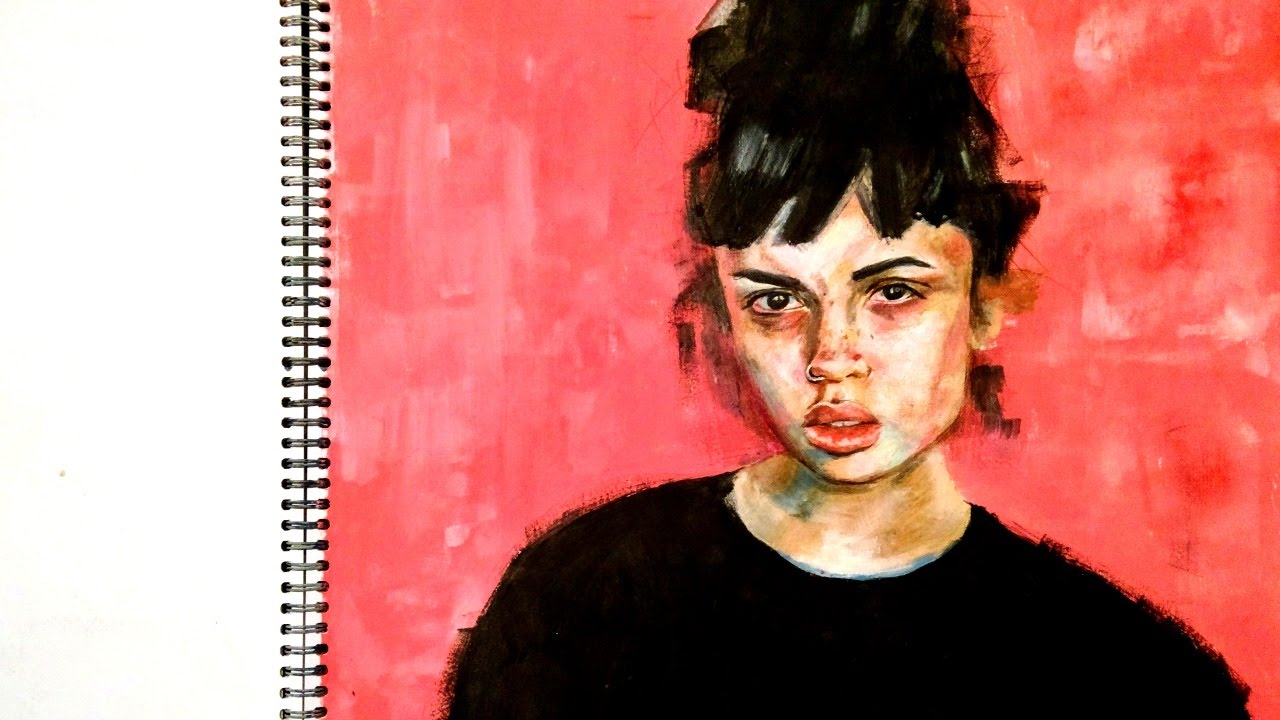 Time Lapse Oil Painting Portrait (A-level Art)