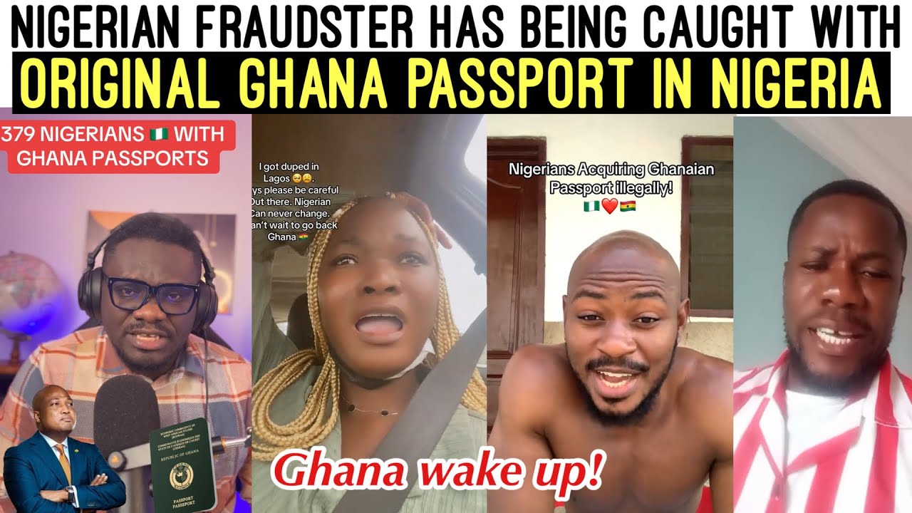 WAHALA O‼️😭 NIGERIAN FR@UDSTER CAUGHT WITH ORIGINAL GHANA PASSPORT IN NIGERIA 