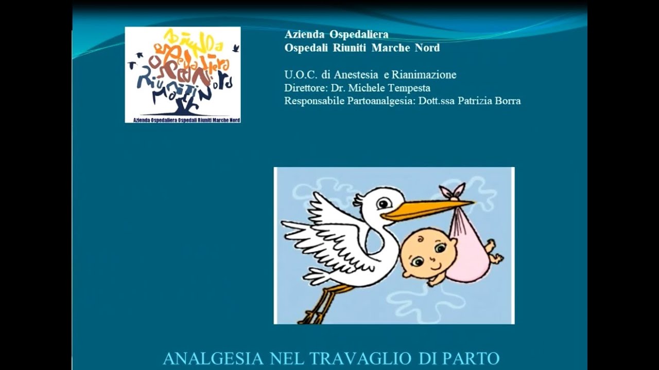 Percorso informativo per partorire senza dolore (partoanalgesia)