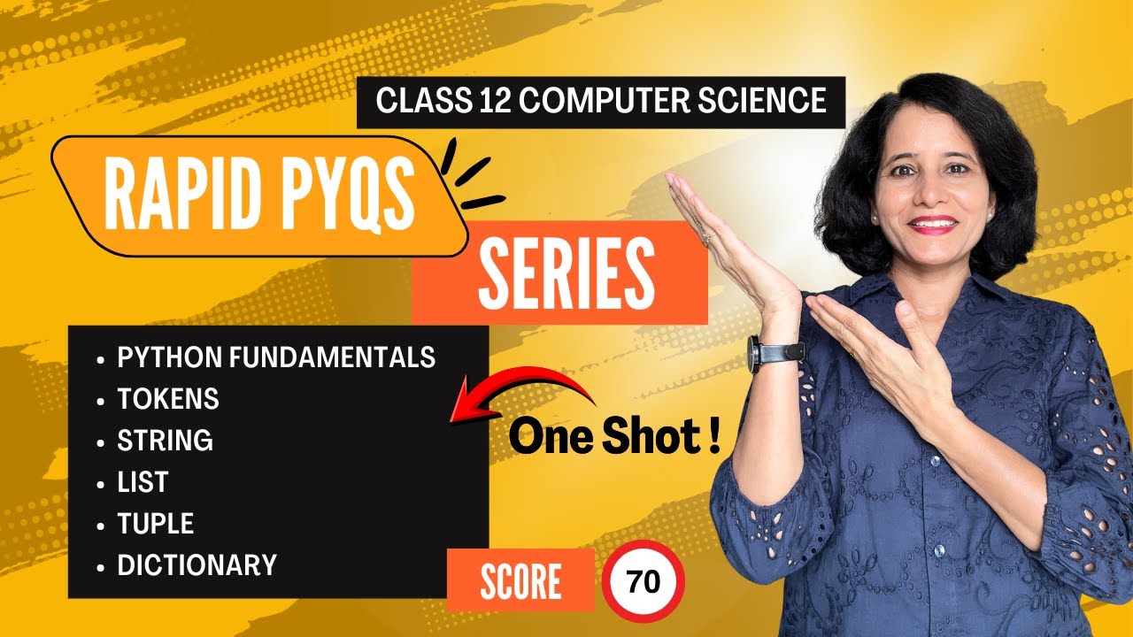 QUESTIONS | PYQs | Python TOKENS | STRING | LIST | TUPLE | DICTIONAY | Class 12 Computer Science