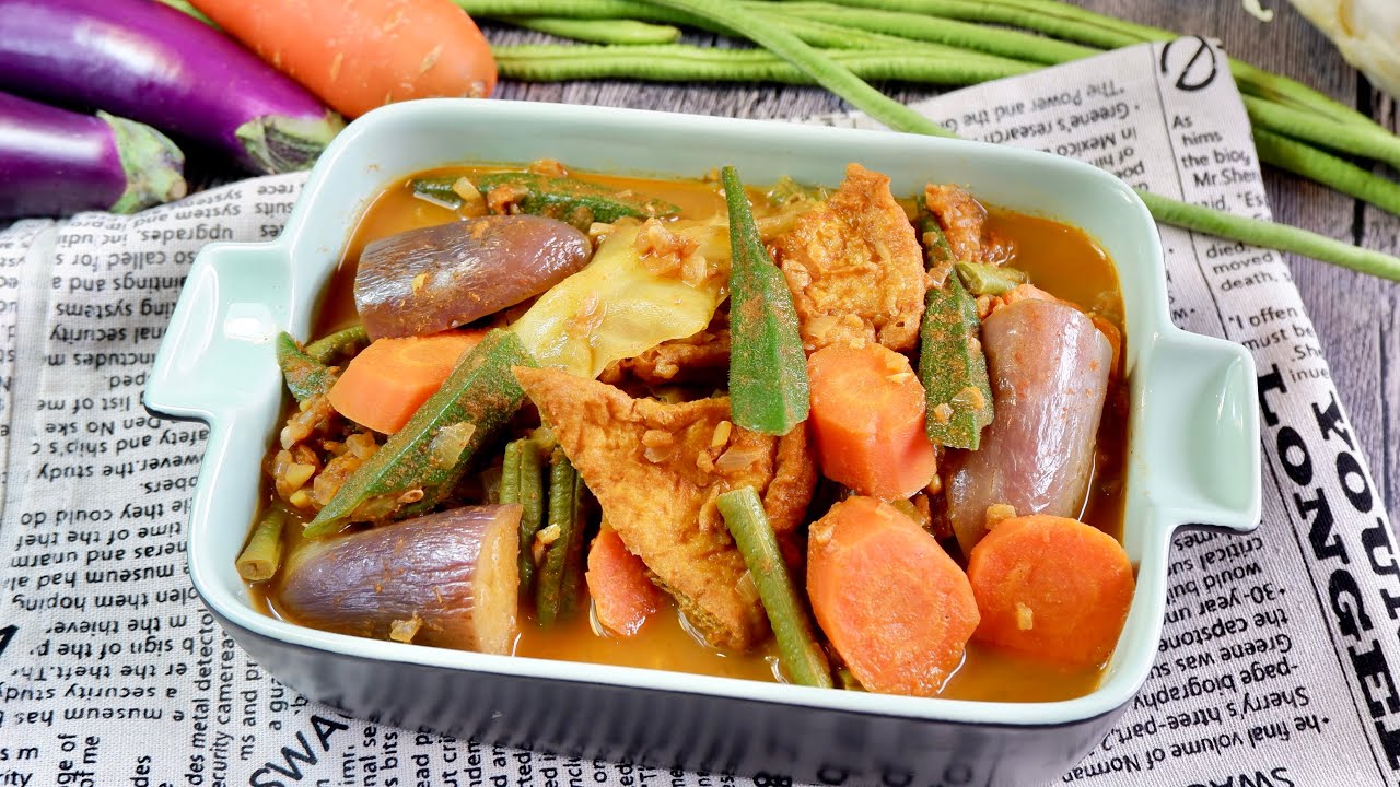 How to Make Instant Vegetable Curry from Scratch! 咖喱菜 Singapore Chinese Curry Recipe - Cabbage Okra