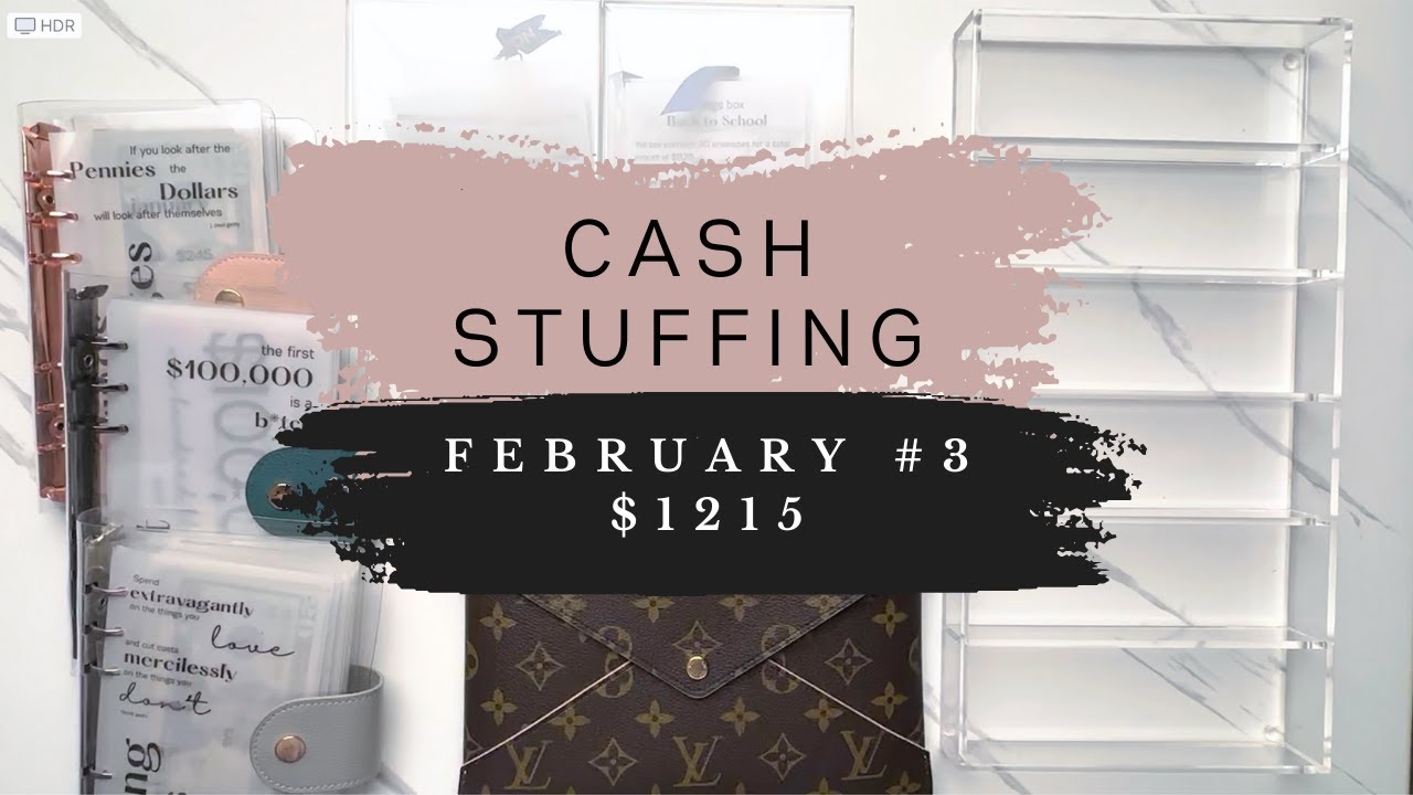 Cash Stuffing | Feb #3 | $1215 | Envelope Stuffing | Challenge Stuffing | $1219 Unstuffing