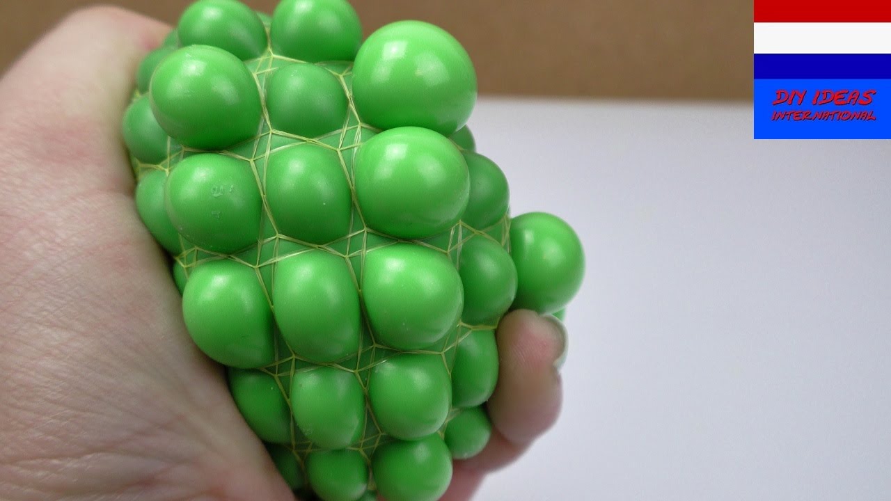 zelf stressball maken | Squishy Mesh Ball maken met slijm en ballon