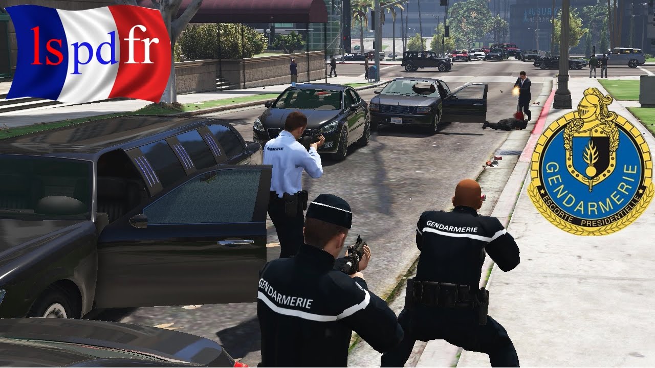 ATTAQUE D'UN CONVOI PRÉSIDENTIEL [ GTA 5-MOD-LSPDFR ]