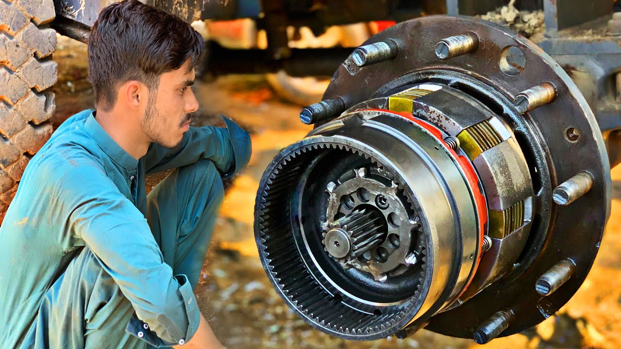 Doosan Dx 140 Rear Wheel Brake Leather Kit Changing Process | How To Replace Brake Leather Kit