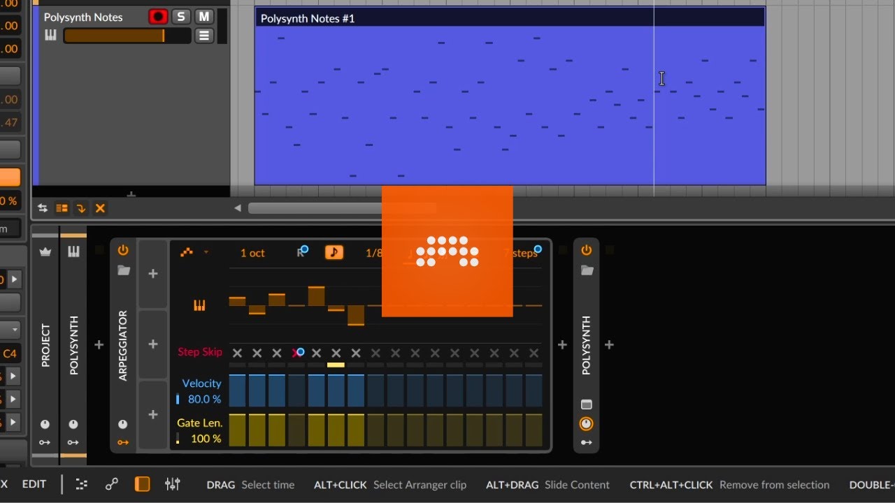 Bitwig - Арпеджиатор