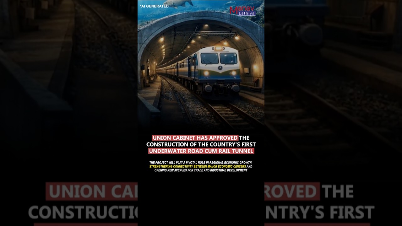 Union Cabinet has approved first underwater road-cum-rail tunnel #railway #india #news #shorts