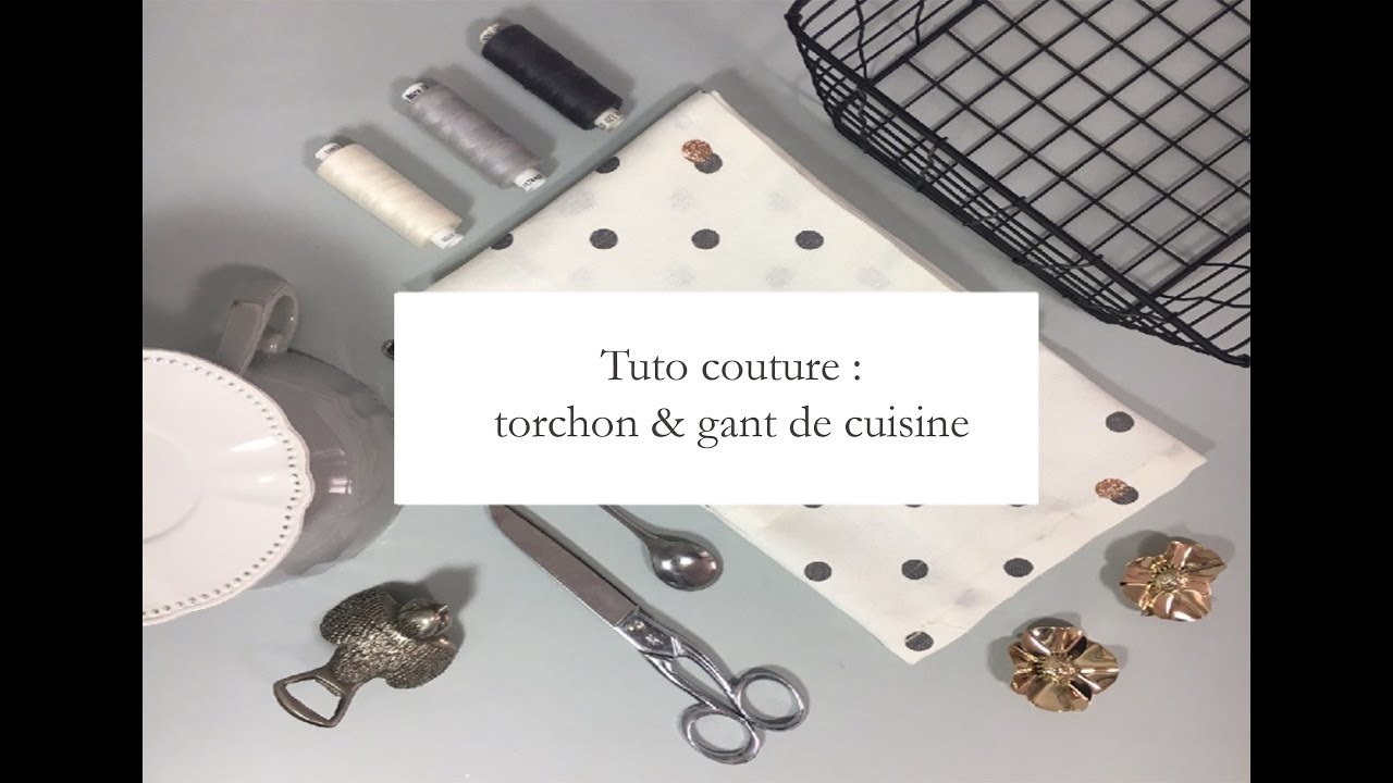 coudre un torchon et un gant de cuisine : tuto couture