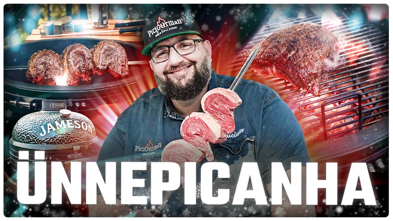 Nyársas és Töltött PICANHA STEAK az Ünnepi Menü 🎅🎄Kamado4U Jameson Kerámia Grillen