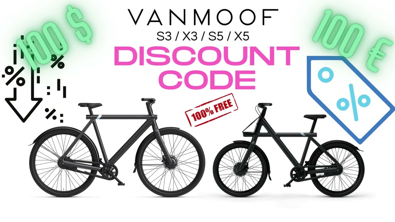 VanMoof S3 /X3 / S5/ A5 / eBike Discount Code 100 &euro;/$/&pound; #VanMoof #Rabattcode #Discount #Kortingscode
