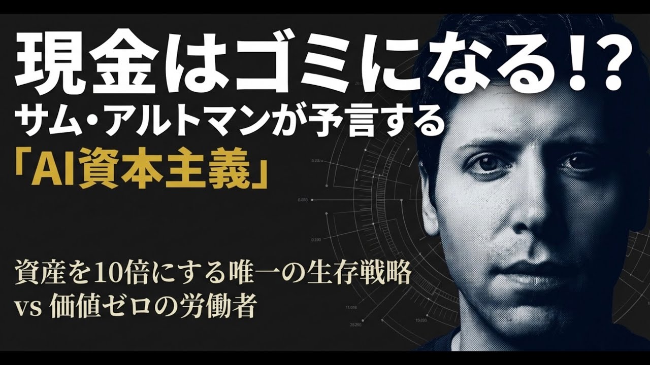 現金はゴミになる！？サム・アルトマンが予言する「AI資本主義」で資産を10倍にする唯一の生存戦略