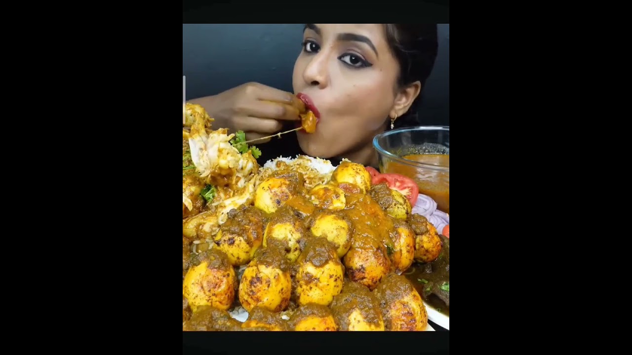 chicken leg and liver curry with 6 #mukbang #eatingshow #chicken #foodchallenge #eating #eatingchall