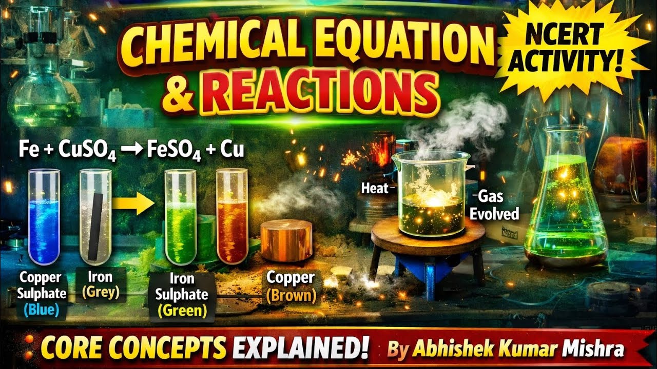 Chemical Equations and Reactions ll Class 10 ll One Shot Video ll Abhishek Kumar Mishra ll Chemistry